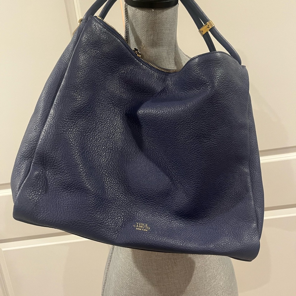 Vince Camuto Blue Leather Hobo Bag